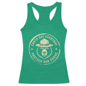 Earth Day Protect Our Parks Racerback Tank Top Vintage Retro Bear TS10 Irish Green Print Your Wear