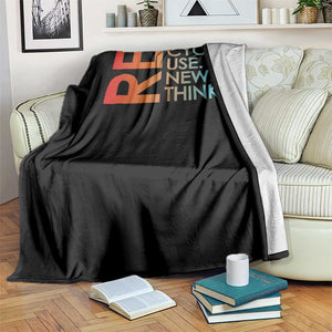 Environmental Activism Throw Blanket Recycle Reuse Renew Rethink Earth Day TS10 Print Your Wear