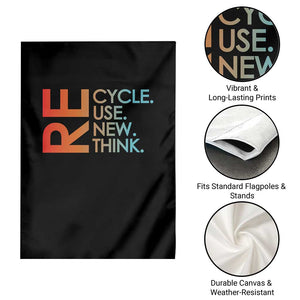 Environmental Activism Garden Flag Recycle Reuse Renew Rethink Earth Day TS10 Print Your Wear