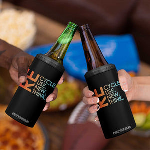 Environmental Activism 4 in 1 Can Cooler Tumbler Recycle Reuse Renew Rethink Earth Day TS10 Print Your Wear