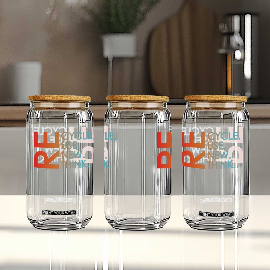 Environmental Activism Glass Can Recycle Reuse Renew Rethink Earth Day TS10 Print Your Wear