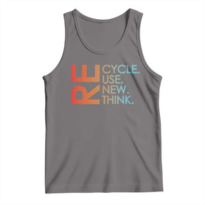 Environmental Activism Tank Top Recycle Reuse Renew Rethink Earth Day TS10 Deep Heather Print Your Wear