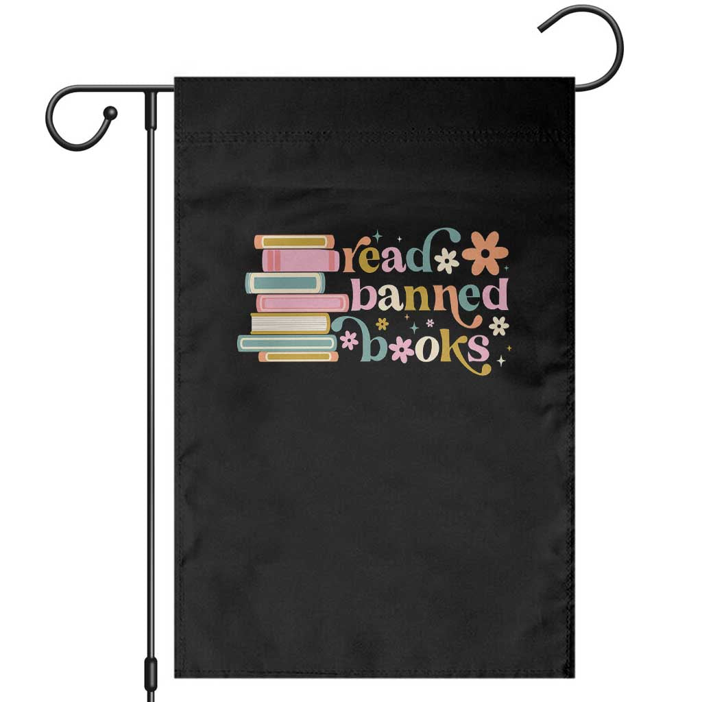 Vintage Read Banned Books Garden Flag TS10 Black Print Your Wear