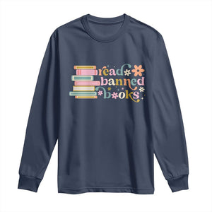 Vintage Read Banned Books Long Sleeve Shirt TS10 Navy Print Your Wear