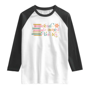 Vintage Read Banned Books Raglan Shirt TS10 White Black Print Your Wear