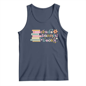 Vintage Read Banned Books Tank Top TS10 Navy Print Your Wear