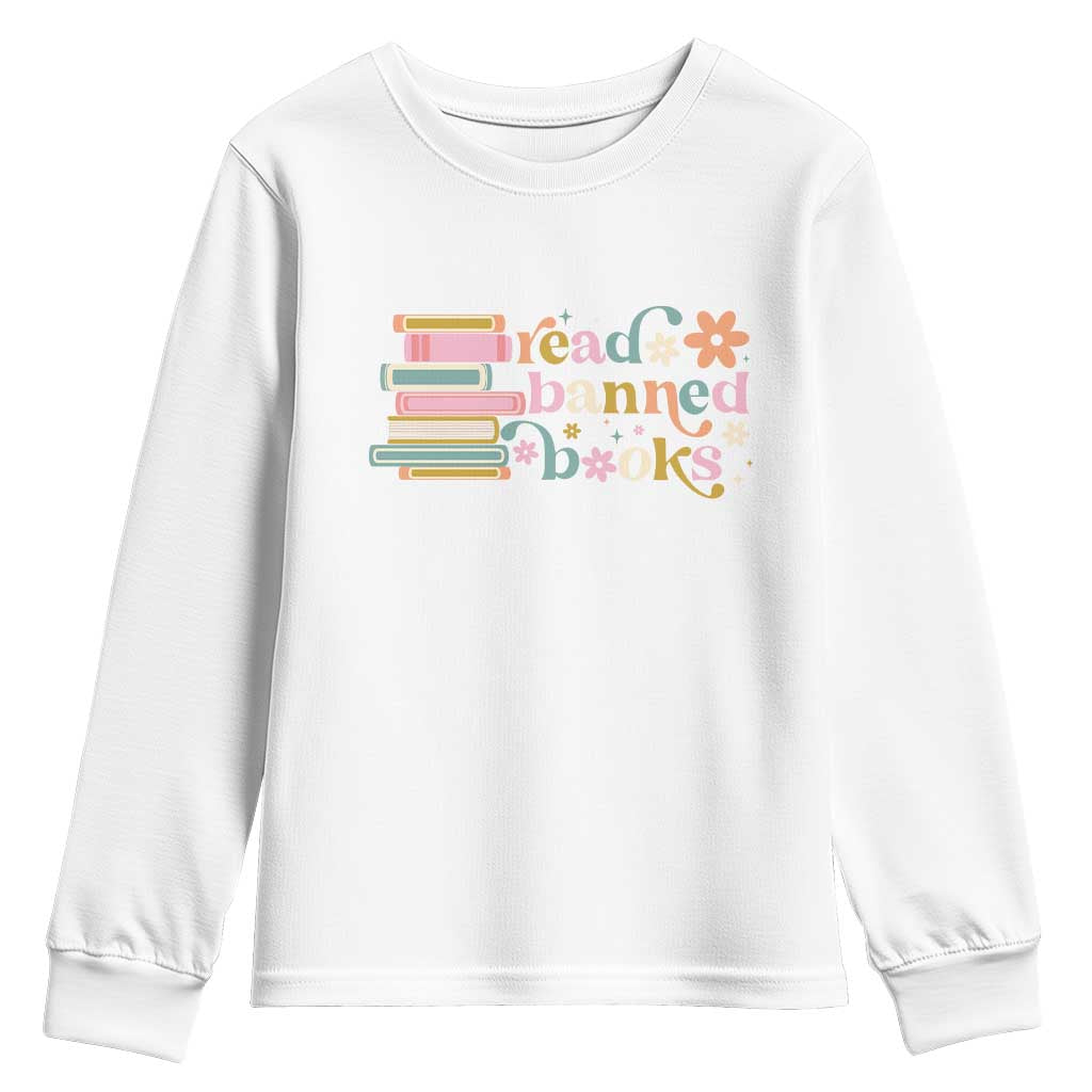 Vintage Read Banned Books Youth Sweatshirt TS10 White Print Your Wear