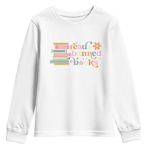 Vintage Read Banned Books Youth Sweatshirt TS10 White Print Your Wear