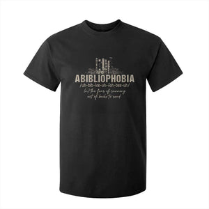 Abibliophobia T Shirt For Kid Funny Reading Bookworm Book Lover Reader Gift TS10 Black Print Your Wear