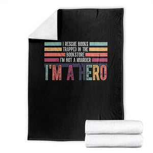 Book Lover Throw Blanket I Rescue Books TS10 Black Print Your Wear