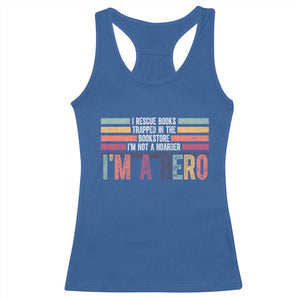 Book Lover Racerback Tank Top I Rescue Books TS10 Royal Blue Print Your Wear