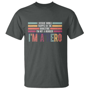 Book Lover T Shirt I Rescue Books TS10 Dark Heather Print Your Wear