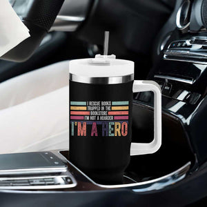Book Lover Tumbler With Handle I Rescue Books TS10 Print Your Wear