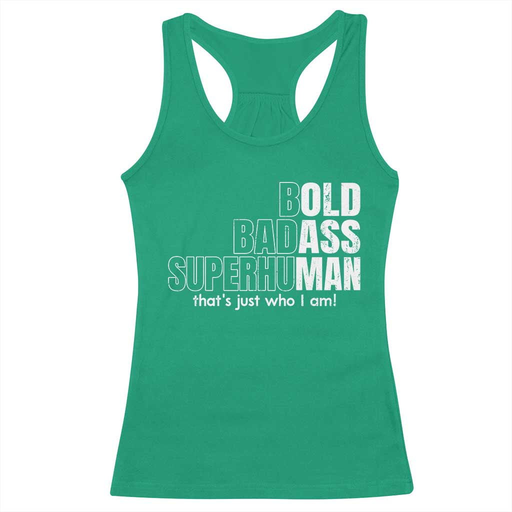 Funny Bald Dad Racerback Tank Top Old Man Saying Gag Gift Fathers Day TS10 Irish Green Print Your Wear