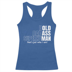 Funny Bald Dad Racerback Tank Top Old Man Saying Gag Gift Fathers Day TS10 Royal Blue Print Your Wear