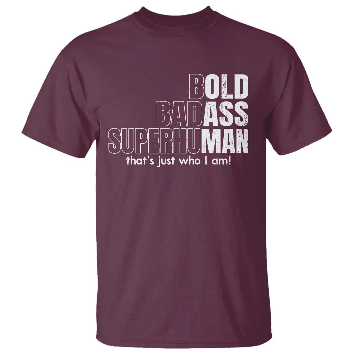 Funny Bald Dad T Shirt Old Man Saying Gag Gift Fathers Day TS10 Maroon Print Your Wear