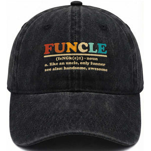 Funcle Funny Uncle Washed Cotton Baseball Cap Like An Uncle Only Funner Fathers Day TS10 Print Your Wear