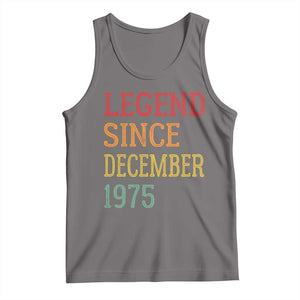 Legend Since December 1975 Tank Top Vintage Retro 50th Birthday Gifts TS10 Deep Heather Print Your Wear