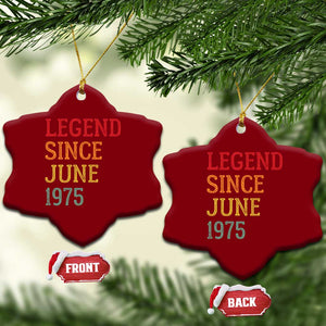 Legend Since June 1975 Ceramic Ornament Vintage Retro 50th Birthday Gifts TS10 Print Your Wear