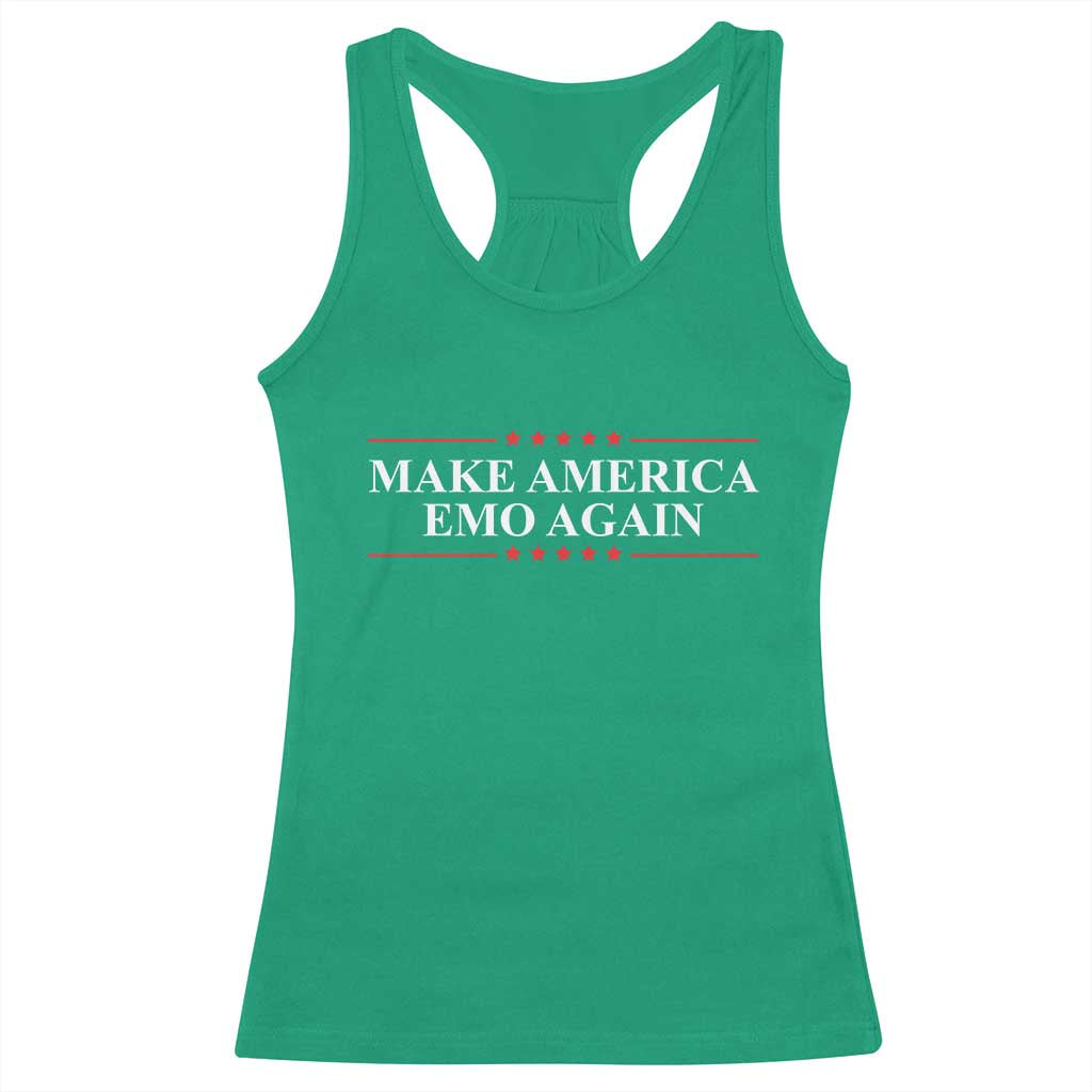 Make America Emo Again Racerback Tank Top Funny Goth Gothic US TS10 Irish Green Print Your Wear