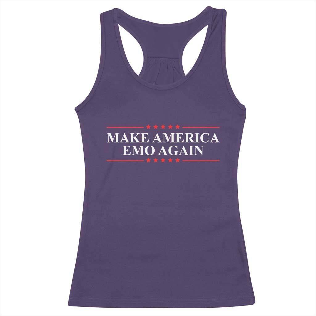 Make America Emo Again Racerback Tank Top Funny Goth Gothic US TS10 Purple Print Your Wear