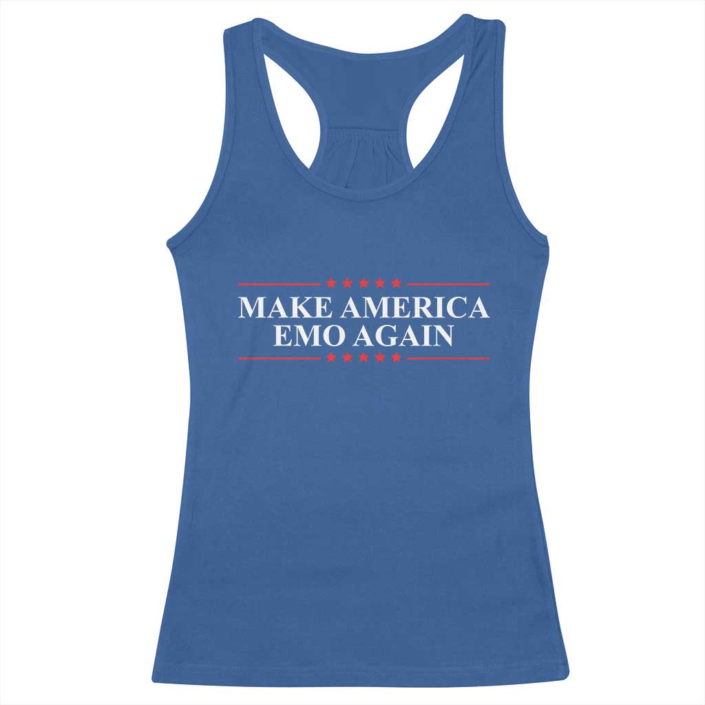 Make America Emo Again Racerback Tank Top Funny Goth Gothic US TS10 Royal Blue Print Your Wear