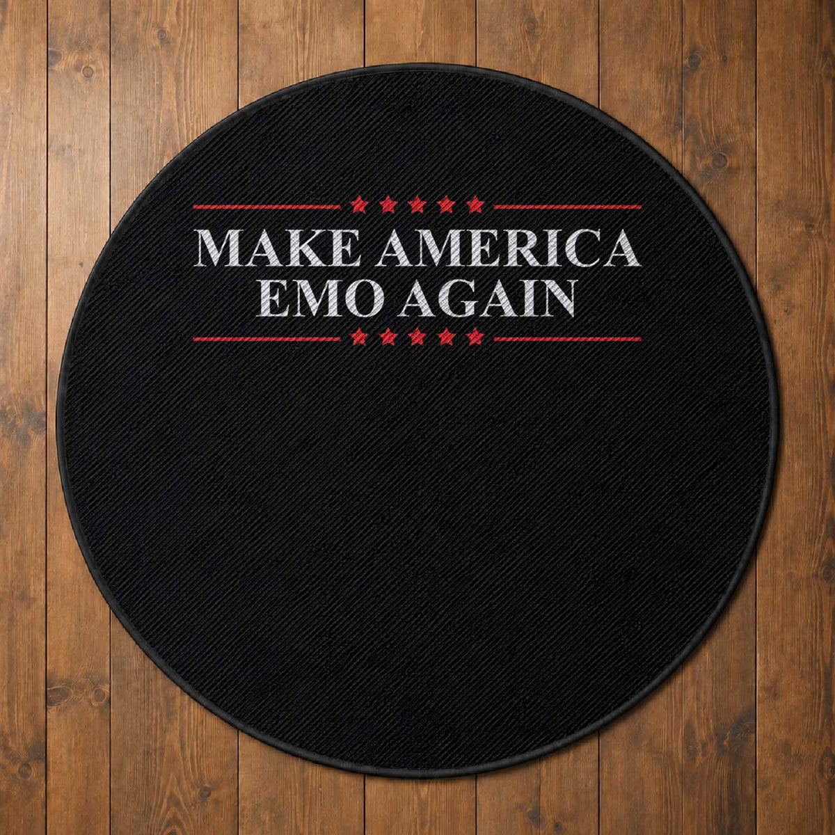 Make America Emo Again Round Rug Funny Goth Gothic US