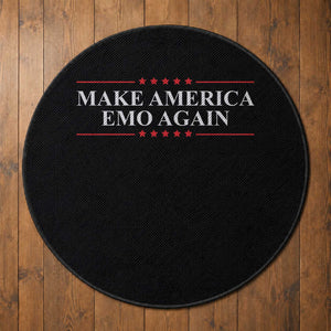 Make America Emo Again Round Rug Funny Goth Gothic US