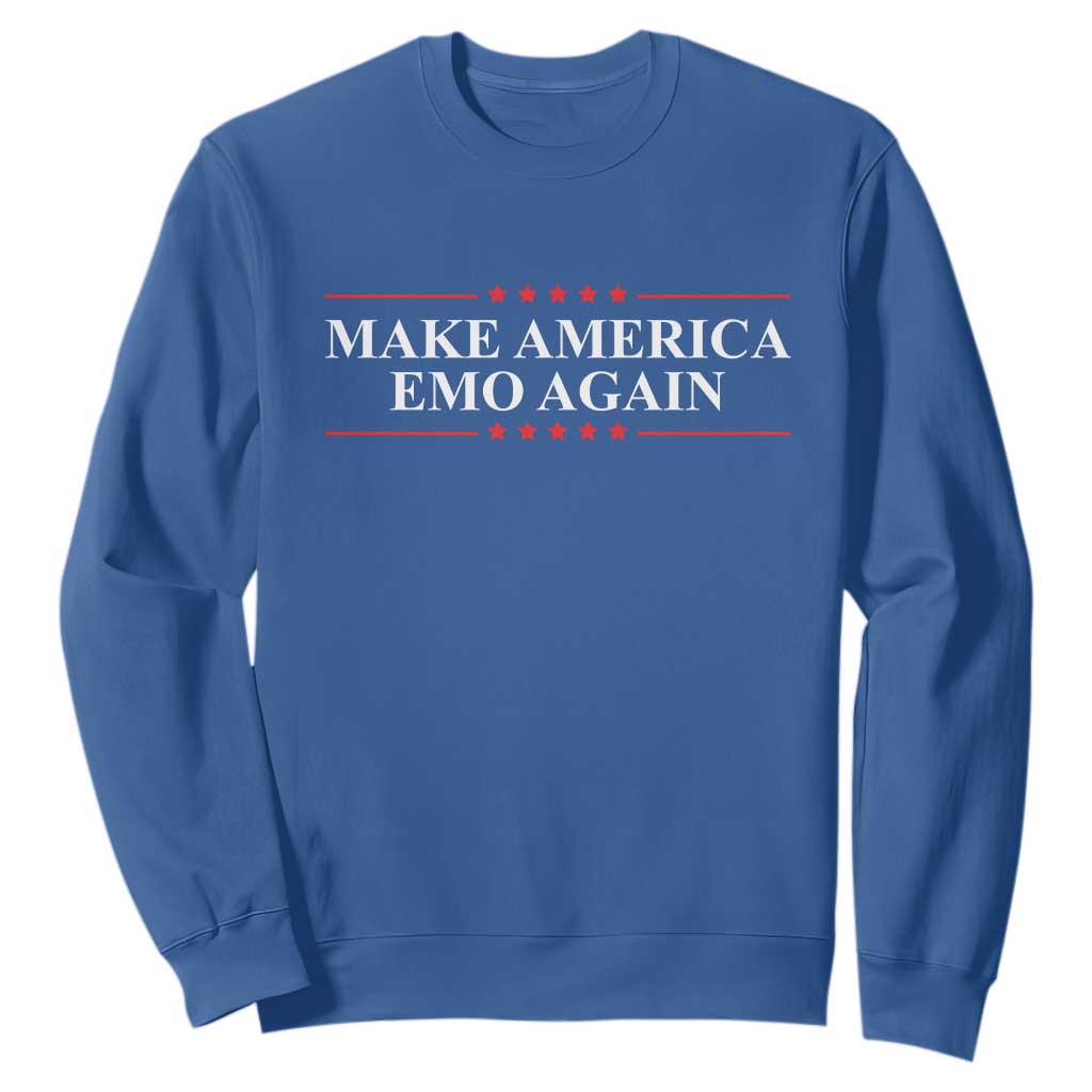 Make America Emo Again Sweatshirt Funny Goth Gothic US TS10 Royal Blue Print Your Wear