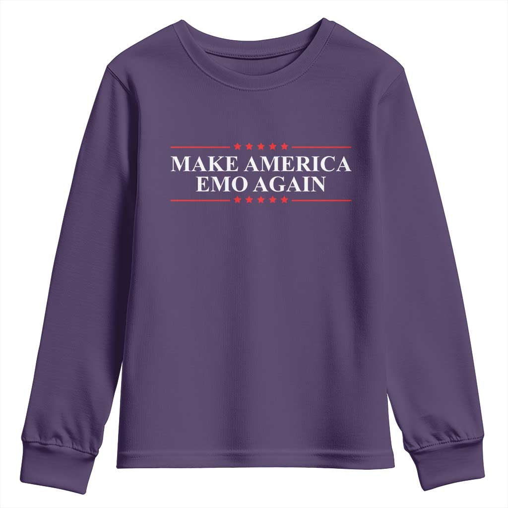 Make America Emo Again Youth Sweatshirt Funny Goth Gothic US TS10 Purple Print Your Wear