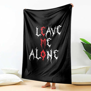 Leave me Alone Emo Throw Blanket Aesthetic Goth Scene Alternative Music TS10 Print Your Wear
