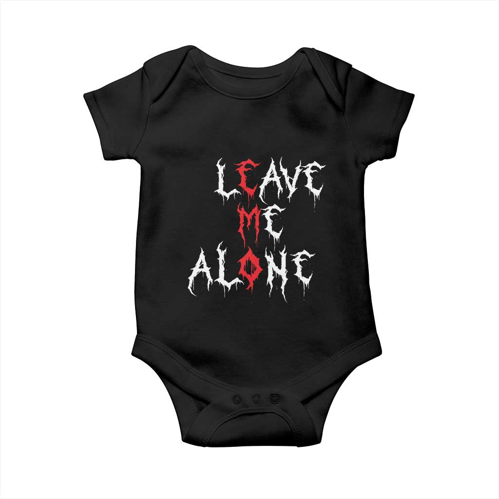 Leave me Alone Emo Baby Onesie Aesthetic Goth Scene Alternative Music TS10 Black Print Your Wear