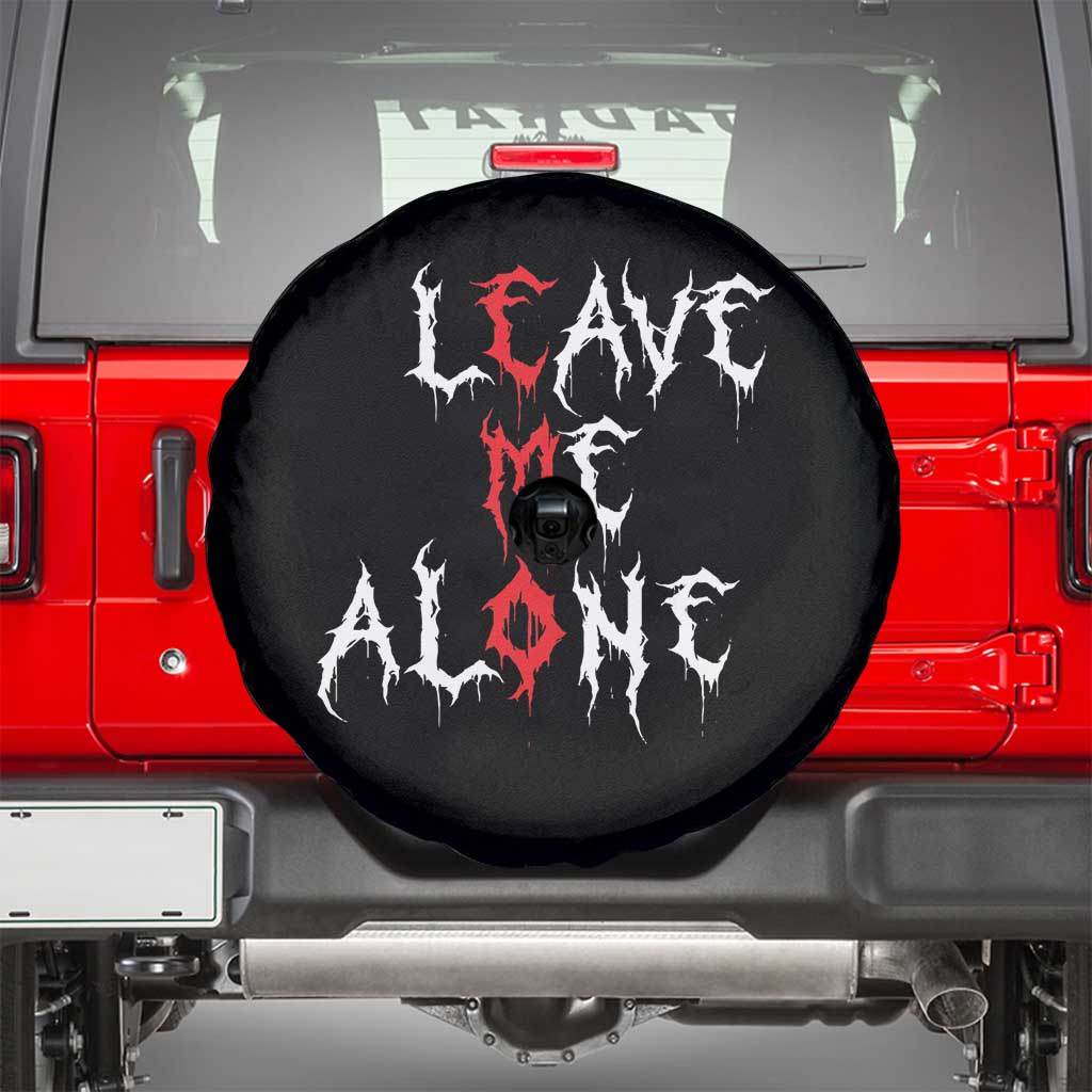 Leave me Alone Emo Spare Tire Cover Aesthetic Goth Scene Alternative Music TS10 Black Print Your Wear