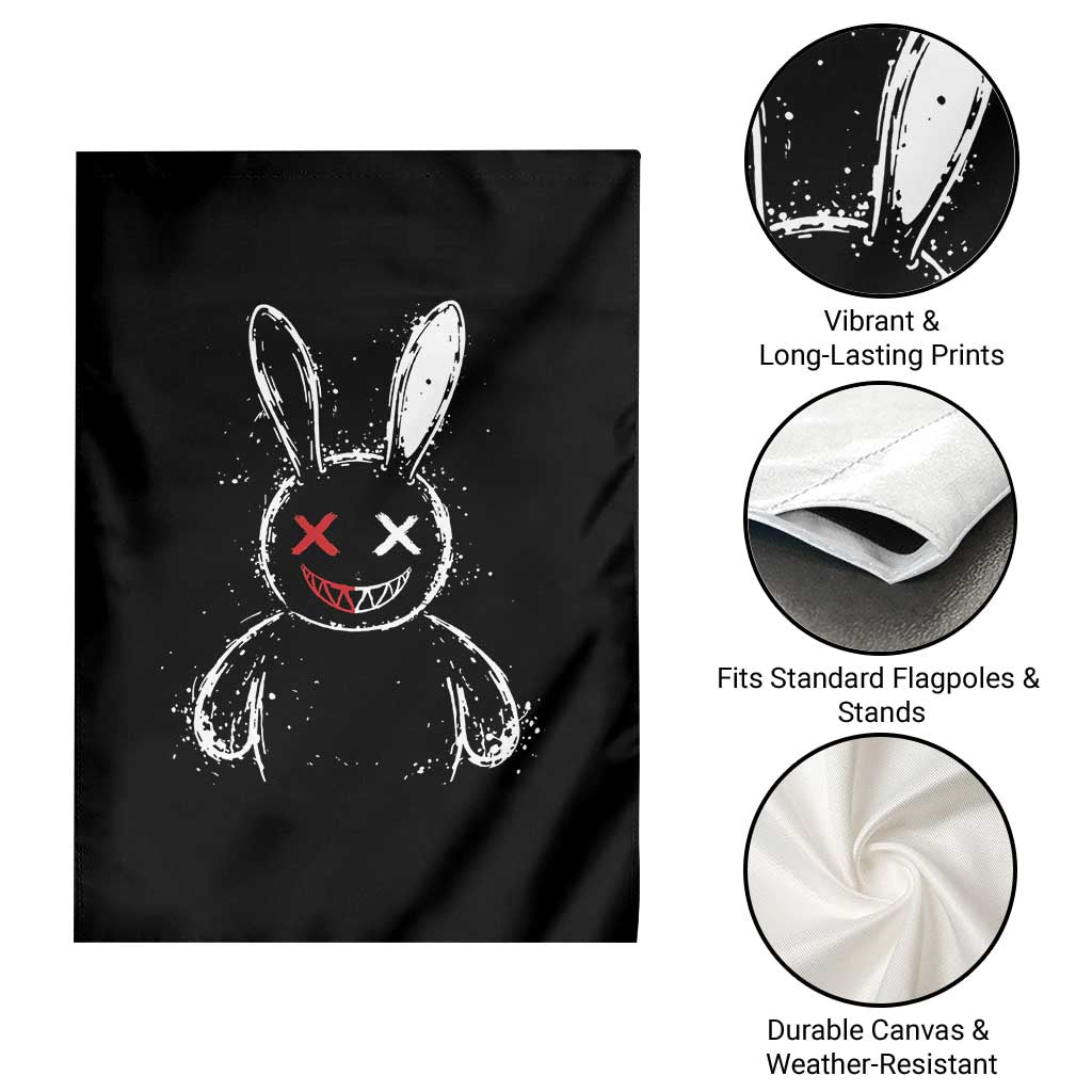 Creepy Cute Bunny Garden Flag Rabbit Alt Goth Grunge Horror Aesthetic TS10 Print Your Wear