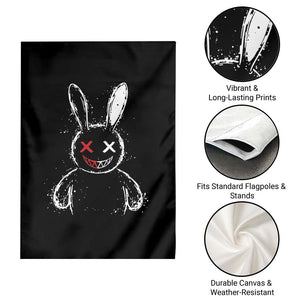 Creepy Cute Bunny Garden Flag Rabbit Alt Goth Grunge Horror Aesthetic TS10 Print Your Wear