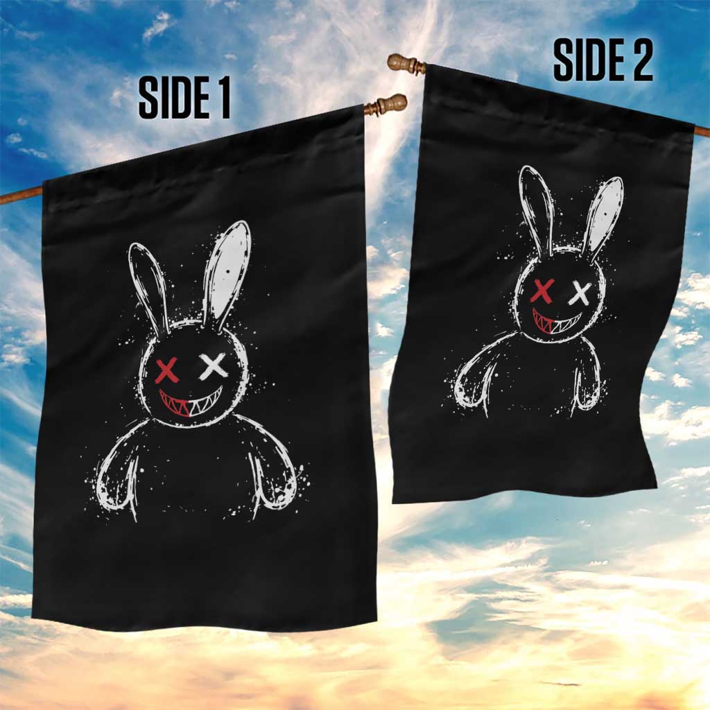 Creepy Cute Bunny Garden Flag Rabbit Alt Goth Grunge Horror Aesthetic TS10 Print Your Wear
