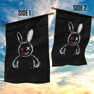 Creepy Cute Bunny Garden Flag Rabbit Alt Goth Grunge Horror Aesthetic TS10 Print Your Wear