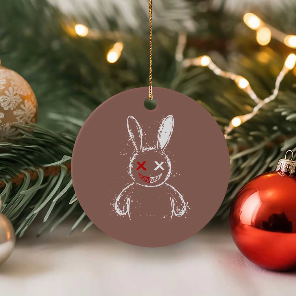 Creepy Cute Bunny Ceramic Ornament Rabbit Alt Goth Grunge Horror Aesthetic TS10 1pc Mocha Print Your Wear