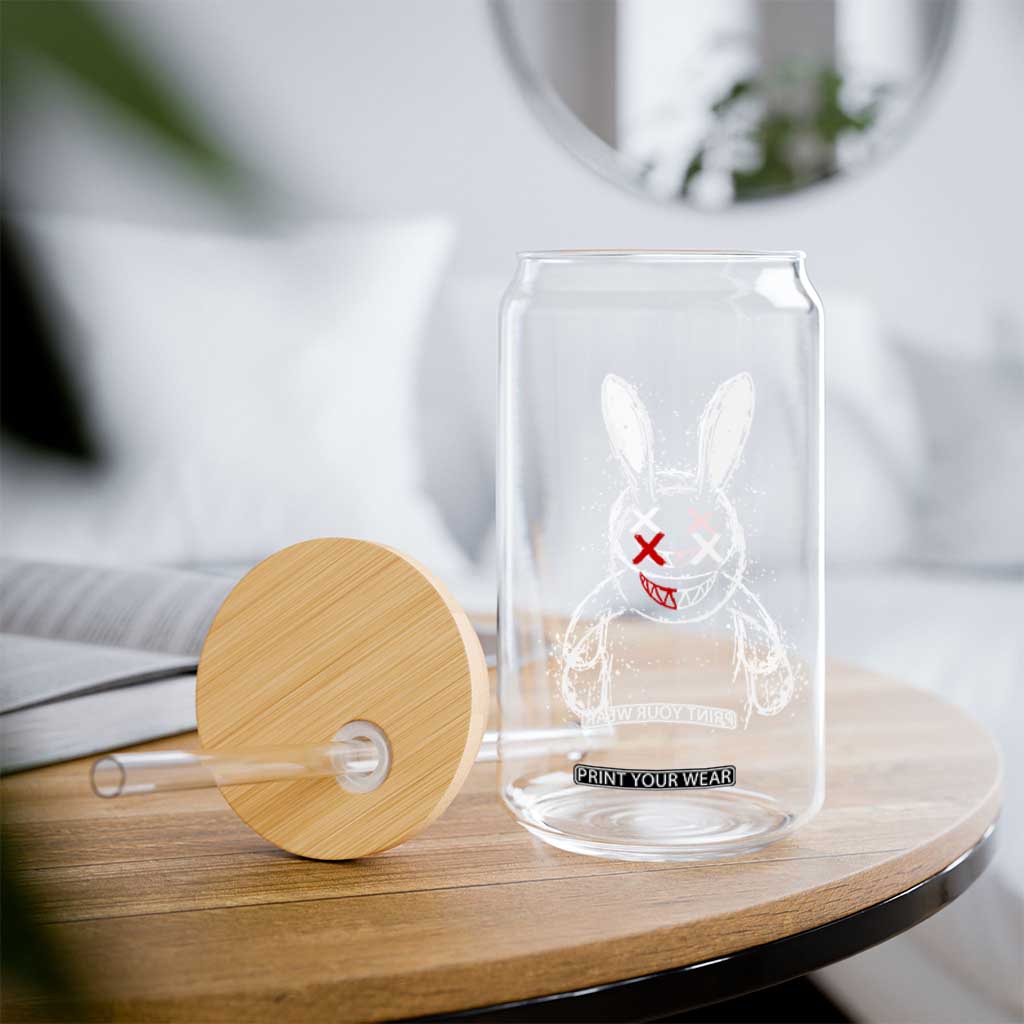 Creepy Cute Bunny Glass Can Rabbit Alt Goth Grunge Horror Aesthetic TS10 Print Your Wear