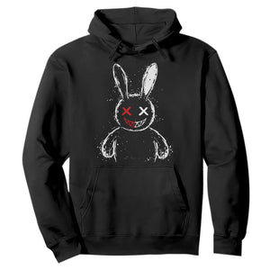 Creepy Cute Bunny Hoodie Rabbit Alt Goth Grunge Horror Aesthetic TS10 Black Print Your Wear