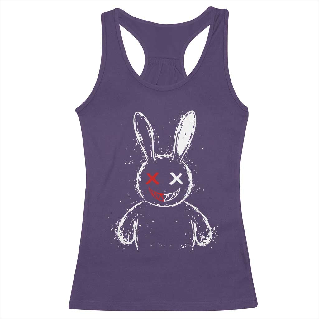 Creepy Cute Bunny Racerback Tank Top Rabbit Alt Goth Grunge Horror Aesthetic TS10 Purple Print Your Wear