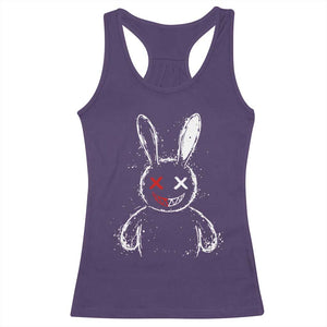 Creepy Cute Bunny Racerback Tank Top Rabbit Alt Goth Grunge Horror Aesthetic TS10 Purple Print Your Wear
