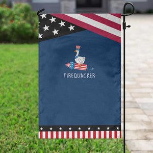 Funny July 4th Goose Garden Flag Patriotic Goose Firework Firequacker Independence Day TS10 Classic Blue Black Print Your Wear