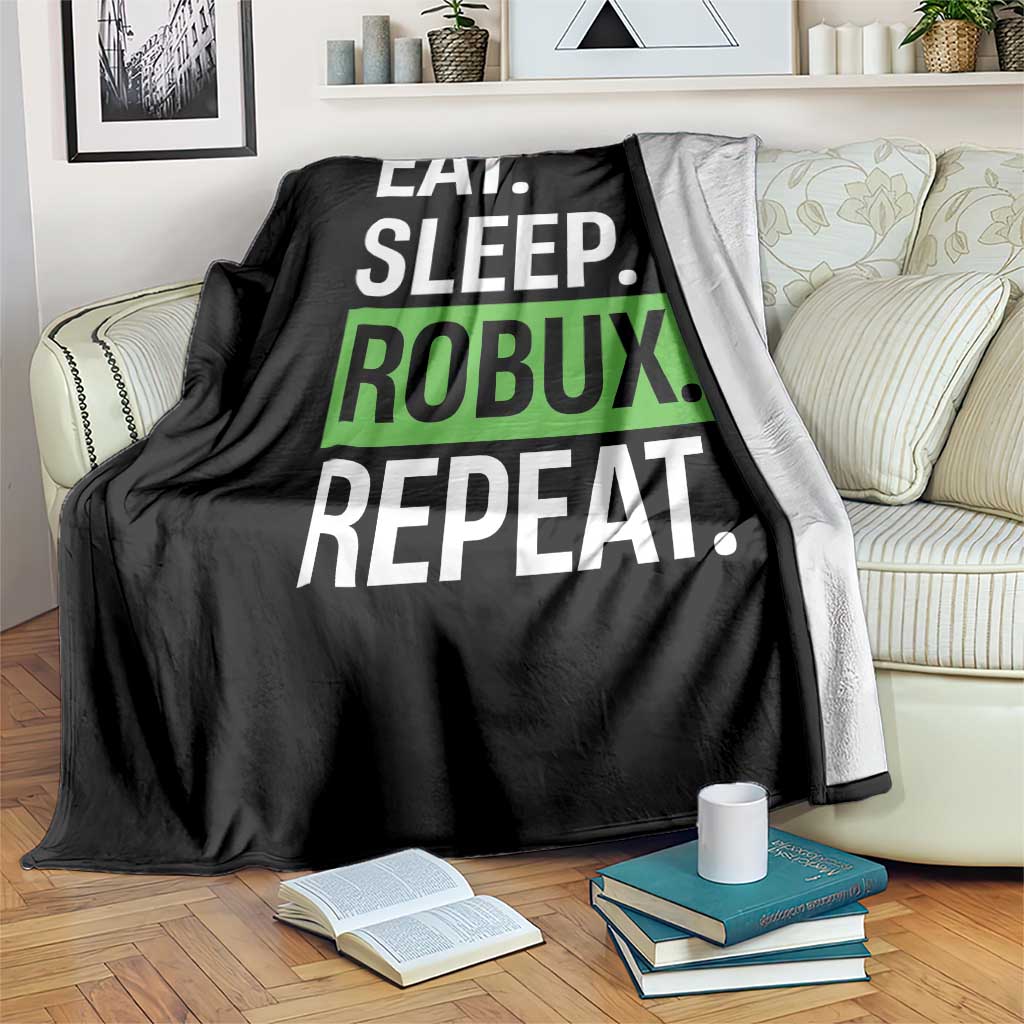 Eat Sleep Roblox Repeat Throw Blanket Funny Video Game Lovers Gamers TS10 Print Your Wear