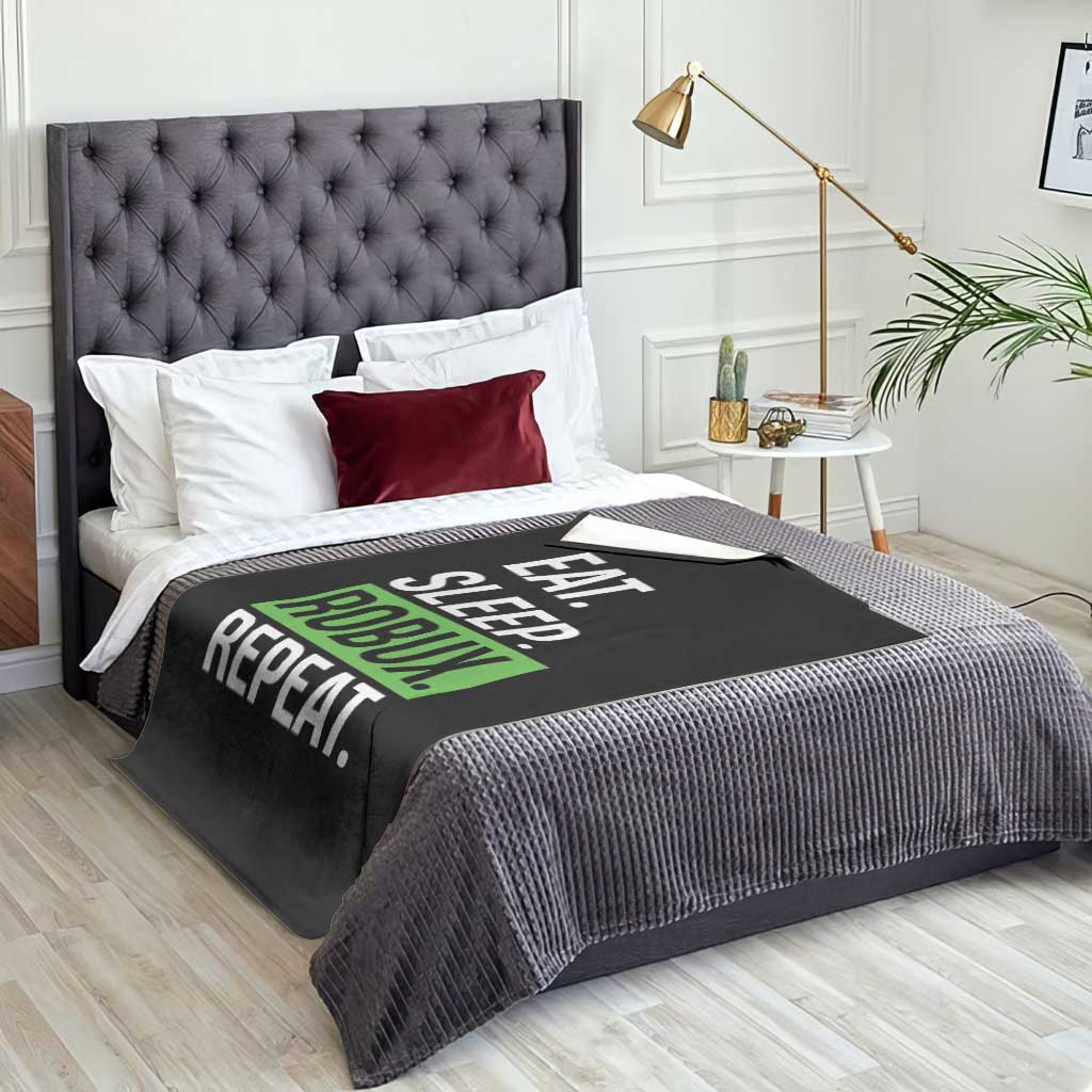 Eat Sleep Roblox Repeat Throw Blanket Funny Video Game Lovers Gamers TS10 Print Your Wear