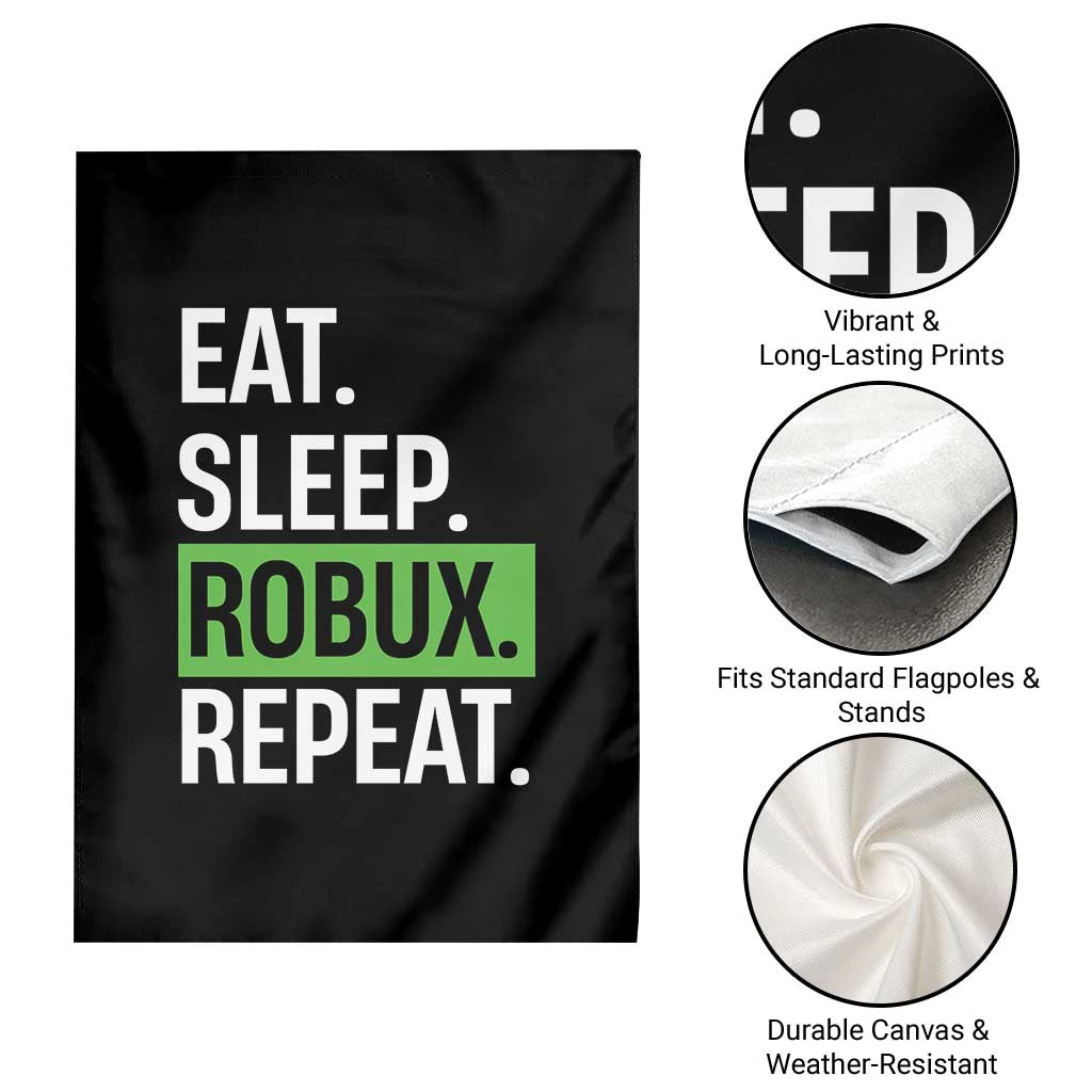 Eat Sleep Roblox Repeat Garden Flag Funny Video Game Lovers Gamers TS10 Print Your Wear