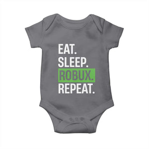 Eat Sleep Roblox Repeat Baby Onesie Funny Video Game Lovers Gamers TS10 Charcoal Print Your Wear