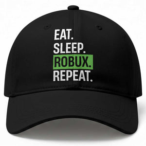 Eat Sleep Roblox Repeat Baseball Cap Funny Video Game Lovers Gamers TS10 Print Your Wear