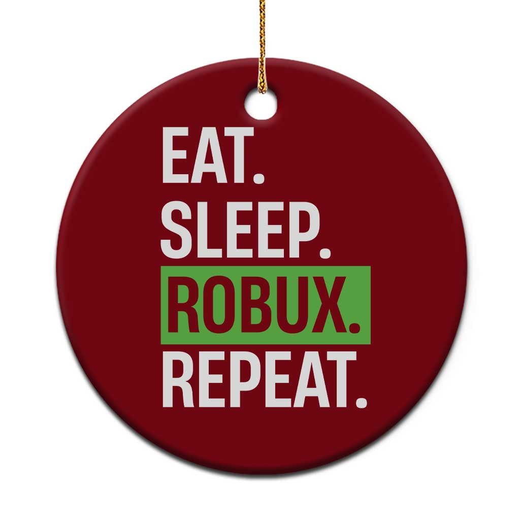 Eat Sleep Roblox Repeat Ceramic Ornament Funny Video Game Lovers Gamers TS10 1pc Red Print Your Wear