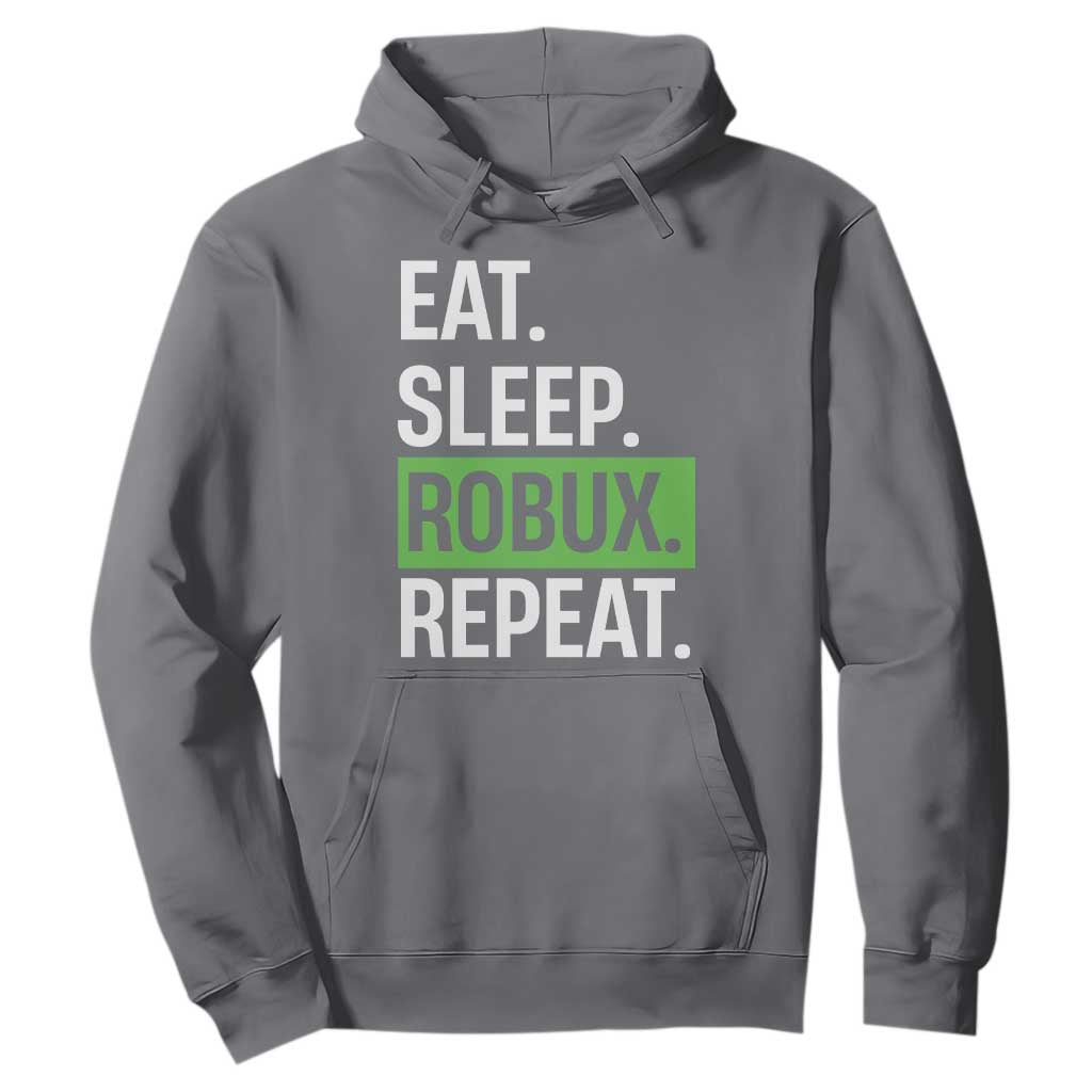 Eat Sleep Roblox Repeat Hoodie Funny Video Game Lovers Gamers TS10 Charcoal Print Your Wear